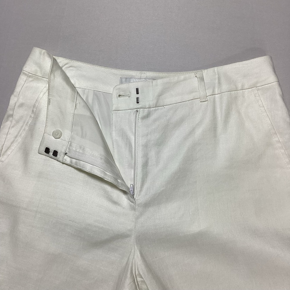 White House Black Market Cream Flare Pants with Patch Pockets - Picture 4 of 15